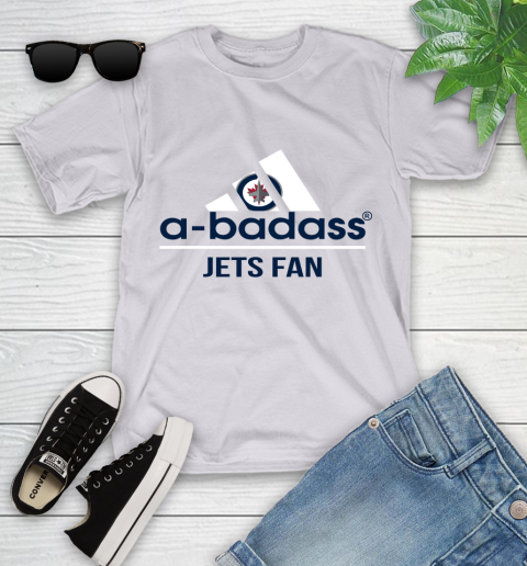 NHL A Badass Winnipeg Jets Fan Adidas Hockey Sports Youth T-Shirt nhl a badass winnipeg jets fan adidas hockey sports youth t shirt 5578 hk8zq