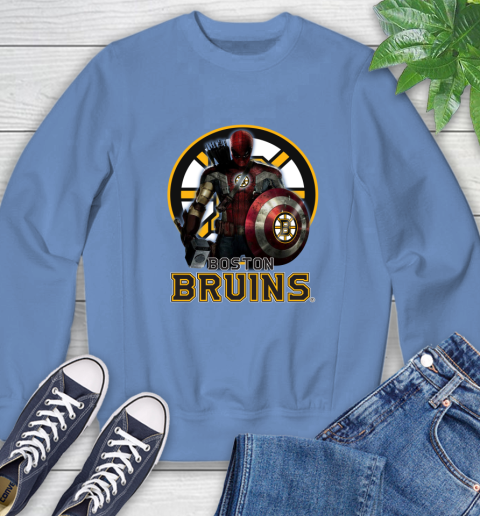NHL Captain America Thor Spider Man Hawkeye Avengers Endgame Hockey Boston Bruins Sweatshirt nhl captain america thor spider man hawkeye avengers endgame hockey boston bruins sweatshirt 8244 mlu7k