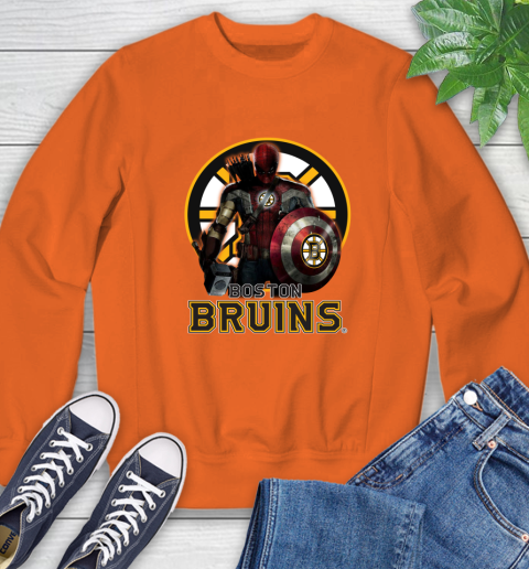 NHL Captain America Thor Spider Man Hawkeye Avengers Endgame Hockey Boston Bruins Sweatshirt nhl captain america thor spider man hawkeye avengers endgame hockey boston bruins sweatshirt 9352 aohvj