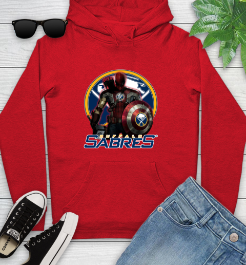 NHL Captain America Thor Spider Man Hawkeye Avengers Endgame Hockey Buffalo Sabres Youth Hoodie nhl captain america thor spider man hawkeye avengers endgame hockey buffalo sabres youth hoodie 1816 fgcet