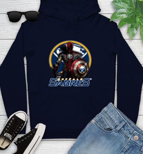 NHL Captain America Thor Spider Man Hawkeye Avengers Endgame Hockey Buffalo Sabres Youth Hoodie nhl captain america thor spider man hawkeye avengers endgame hockey buffalo sabres youth hoodie 4550 bghti