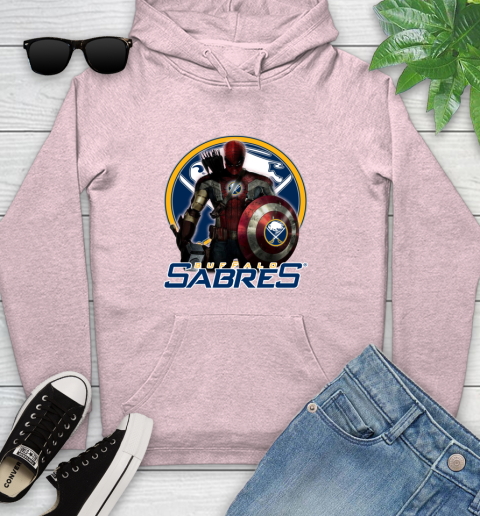 NHL Captain America Thor Spider Man Hawkeye Avengers Endgame Hockey Buffalo Sabres Youth Hoodie nhl captain america thor spider man hawkeye avengers endgame hockey buffalo sabres youth hoodie 6397 djcyl
