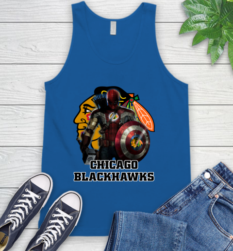 NHL Captain America Thor Spider Man Hawkeye Avengers Endgame Hockey Chicago Blackhawks Tank Top nhl captain america thor spider man hawkeye avengers endgame hockey chicago blackhawks tank top 3238 gezpe