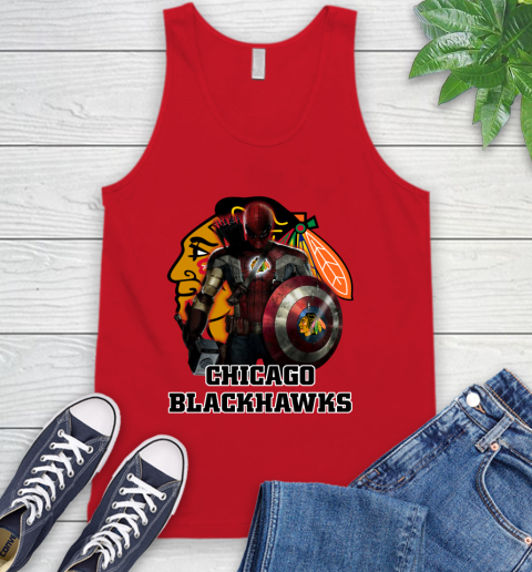 NHL Captain America Thor Spider Man Hawkeye Avengers Endgame Hockey Chicago Blackhawks Tank Top nhl captain america thor spider man hawkeye avengers endgame hockey chicago blackhawks tank top 6196 ts4gn