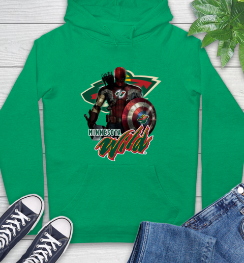 NHL Captain America Thor Spider Man Hawkeye Avengers Endgame Hockey Minnesota Wild Hoodie nhl captain america thor spider man hawkeye avengers endgame hockey minnesota wild hoodie 7692 yergl
