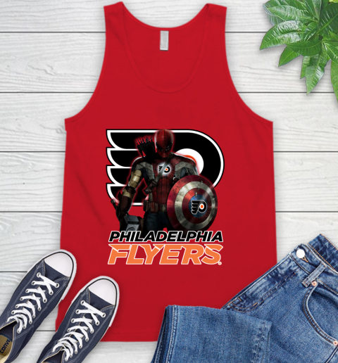 NHL Captain America Thor Spider Man Hawkeye Avengers Endgame Hockey Philadelphia Flyers Tank Top nhl captain america thor spider man hawkeye avengers endgame hockey philadelphia flyers tank top 6279 iopn7