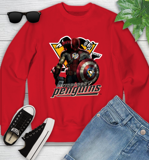 NHL Captain America Thor Spider Man Hawkeye Avengers Endgame Hockey Pittsburgh Penguins Youth Sweatshirt nhl captain america thor spider man hawkeye avengers endgame hockey pittsburgh penguins youth sweatshirt 9215 izloh