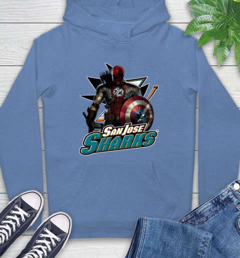NHL Captain America Thor Spider Man Hawkeye Avengers Endgame Hockey San Jose Sharks Hoodie nhl captain america thor spider man hawkeye avengers endgame hockey san jose sharks hoodie 2516 kw8jr
