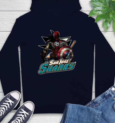 NHL Captain America Thor Spider Man Hawkeye Avengers Endgame Hockey San Jose Sharks Hoodie nhl captain america thor spider man hawkeye avengers endgame hockey san jose sharks hoodie 8805 ujw9b