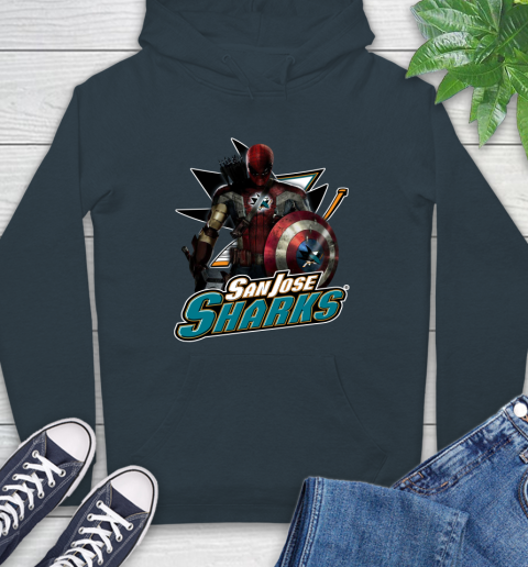 NHL Captain America Thor Spider Man Hawkeye Avengers Endgame Hockey San Jose Sharks Hoodie nhl captain america thor spider man hawkeye avengers endgame hockey san jose sharks hoodie 9387 ivyym
