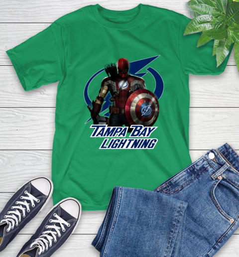 NHL Captain America Thor Spider Man Hawkeye Avengers Endgame Hockey Tampa Bay Lightning T-Shirt nhl captain america thor spider man hawkeye avengers endgame hockey tampa bay lightning t shirt 3985 svtwn