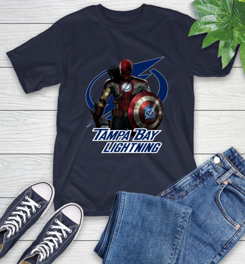 NHL Captain America Thor Spider Man Hawkeye Avengers Endgame Hockey Tampa Bay Lightning T-Shirt nhl captain america thor spider man hawkeye avengers endgame hockey tampa bay lightning t shirt 7587 vuc2w