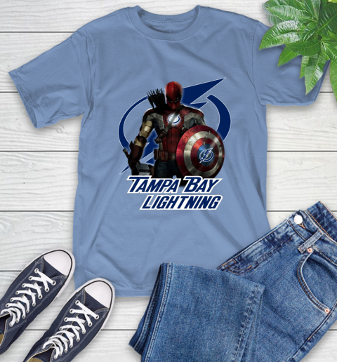 NHL Captain America Thor Spider Man Hawkeye Avengers Endgame Hockey Tampa Bay Lightning T-Shirt nhl captain america thor spider man hawkeye avengers endgame hockey tampa bay lightning t shirt 7909 zykp9