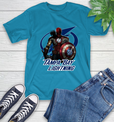NHL Captain America Thor Spider Man Hawkeye Avengers Endgame Hockey Tampa Bay Lightning T-Shirt nhl captain america thor spider man hawkeye avengers endgame hockey tampa bay lightning t shirt 8105 kqdhq