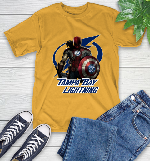 NHL Captain America Thor Spider Man Hawkeye Avengers Endgame Hockey Tampa Bay Lightning T-Shirt nhl captain america thor spider man hawkeye avengers endgame hockey tampa bay lightning t shirt 9289 kvjw4