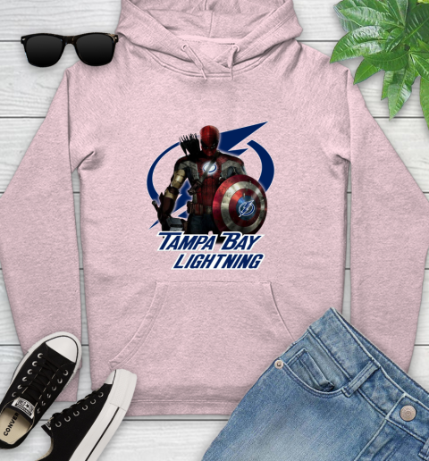 NHL Captain America Thor Spider Man Hawkeye Avengers Endgame Hockey Tampa Bay Lightning Youth Hoodie nhl captain america thor spider man hawkeye avengers endgame hockey tampa bay lightning youth hoodie 7379 eotge