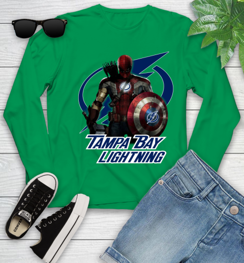 NHL Captain America Thor Spider Man Hawkeye Avengers Endgame Hockey Tampa Bay Lightning Youth Long Sleeve nhl captain america thor spider man hawkeye avengers endgame hockey tampa bay lightning youth long sleeve 6025 y9rpk