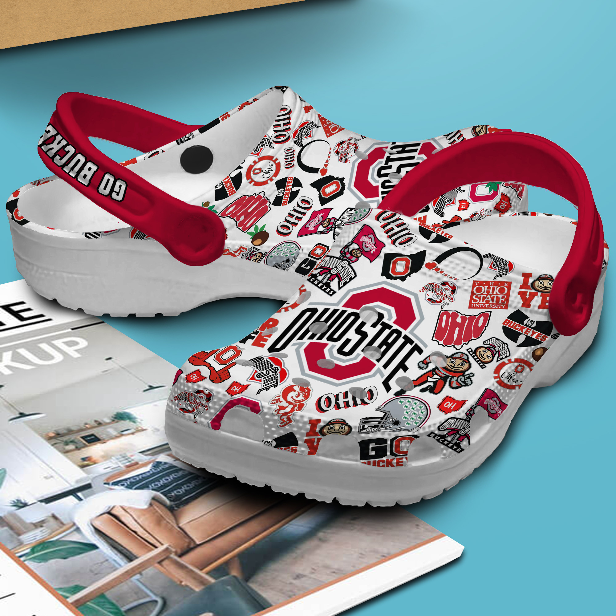 Ohio State Buckeyes NCAA Sport Crocs Crocband Clogs Shoes for standing