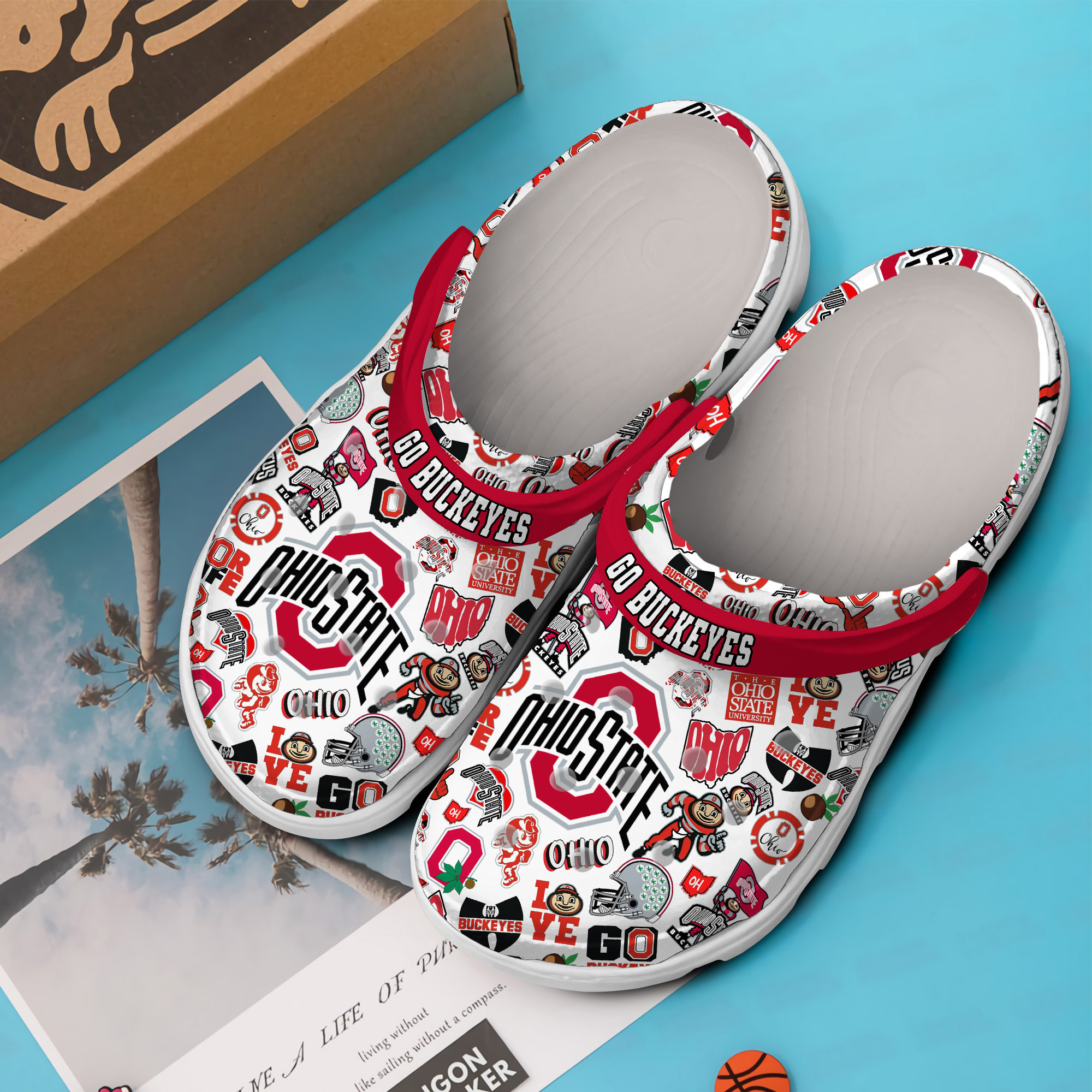 Ohio State Buckeyes NCAA Sport Crocs Crocband Clogs Shoes for standing