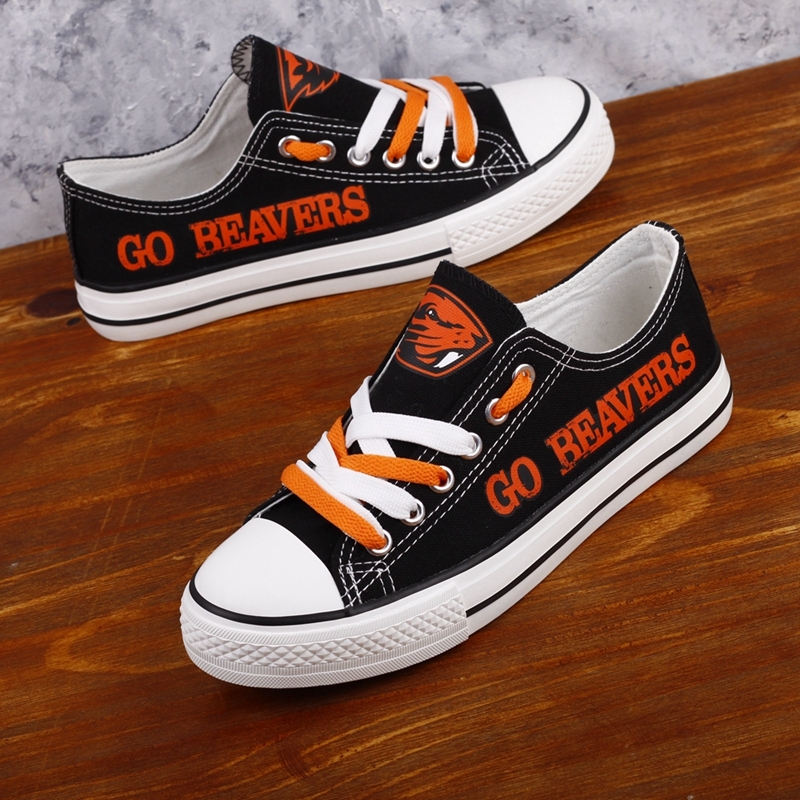 Oregon State Beavers Limited Print NCAA College Students Low Top Canvas Shoes Sport Sneakers T-DV218H