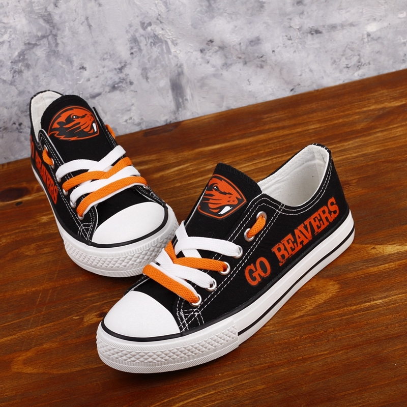 Oregon State Beavers Limited Print NCAA College Students Low Top Canvas Shoes Sport Sneakers T-DV218H