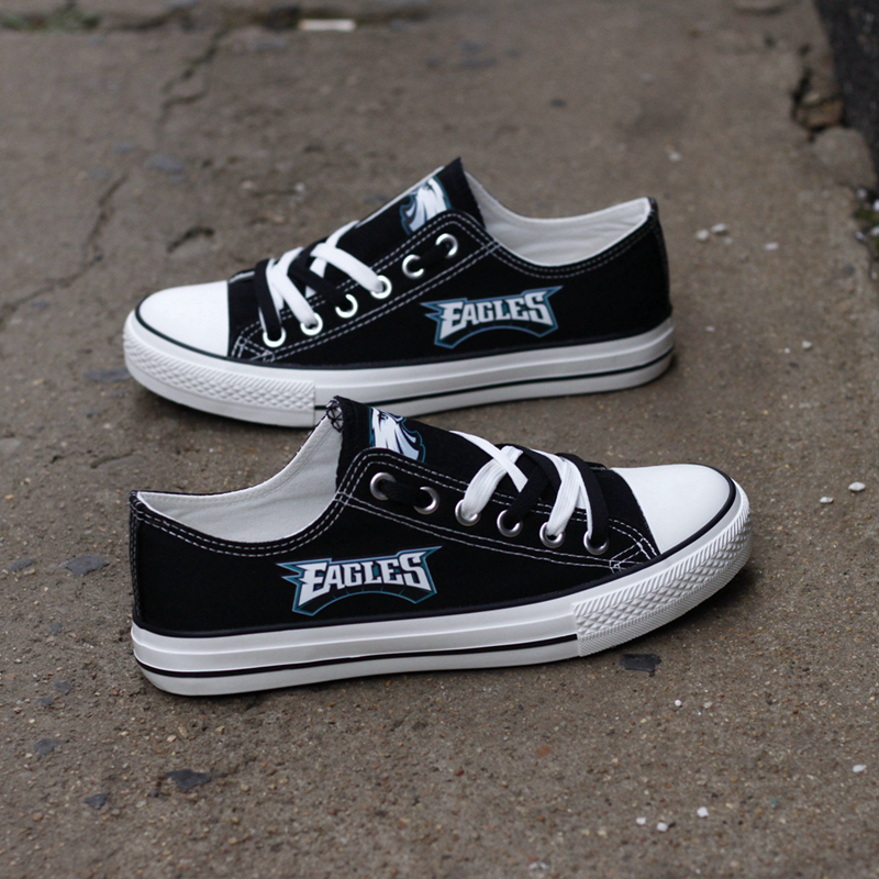Philadelphia Eagles Limited Print NFL Football Fans Low Top Canvas Shoes Sport Sneakers T-DG18H
