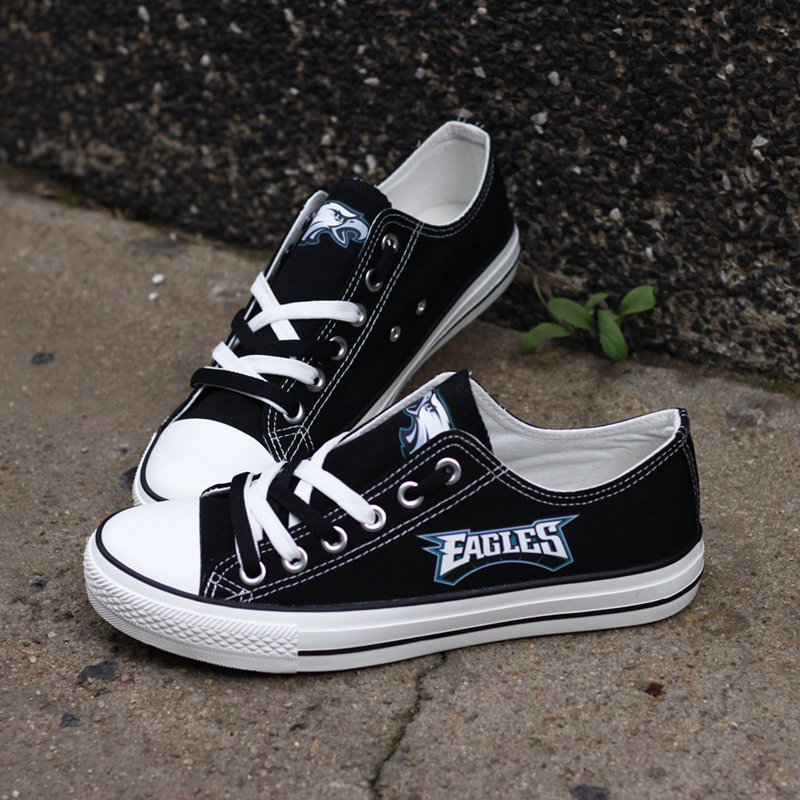 Philadelphia Eagles Limited Print NFL Football Fans Low Top Canvas Shoes Sport Sneakers T-DG18H
