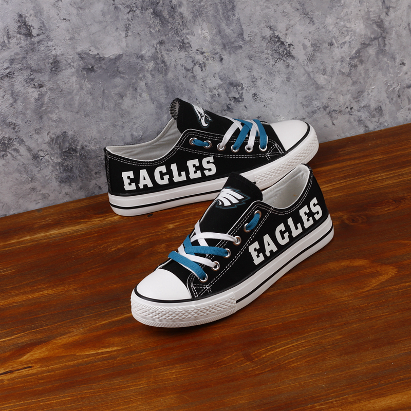Philadelphia Eagles Limited Print NFL Football Fans Luminous Low Top Canvas Shoes Sport Sneakers T-DF01HY