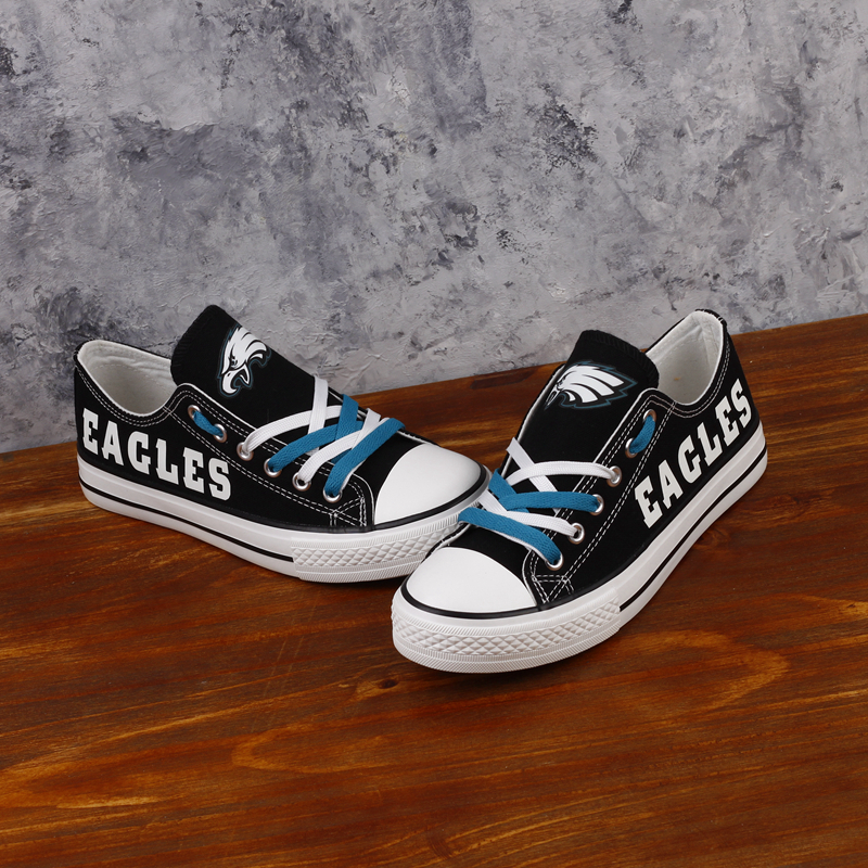 Philadelphia Eagles Limited Print NFL Football Fans Luminous Low Top Canvas Shoes Sport Sneakers T-DF01HY
