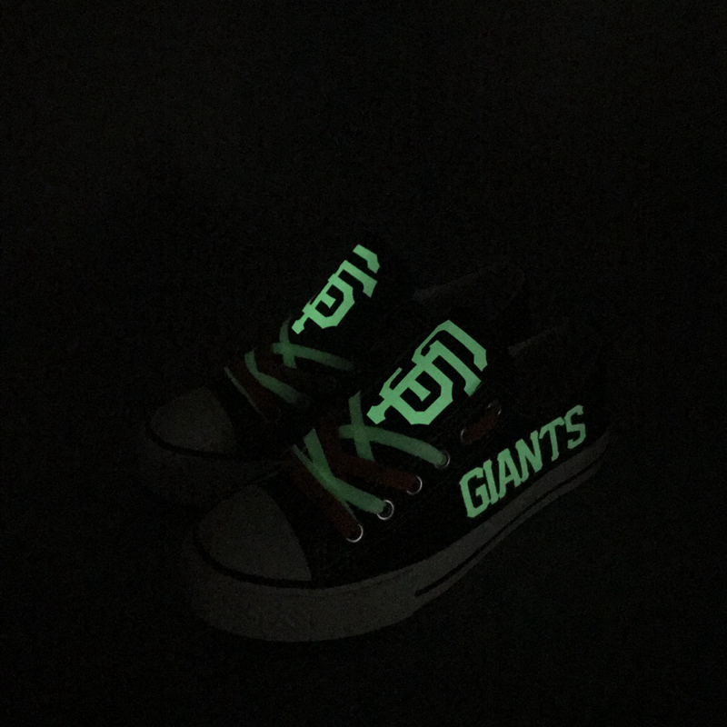 San Francisco Giants Limited Print MLB Baseball Fans Luminous Low Top Canvas Shoes Sport Sneakers T-DAC108HY