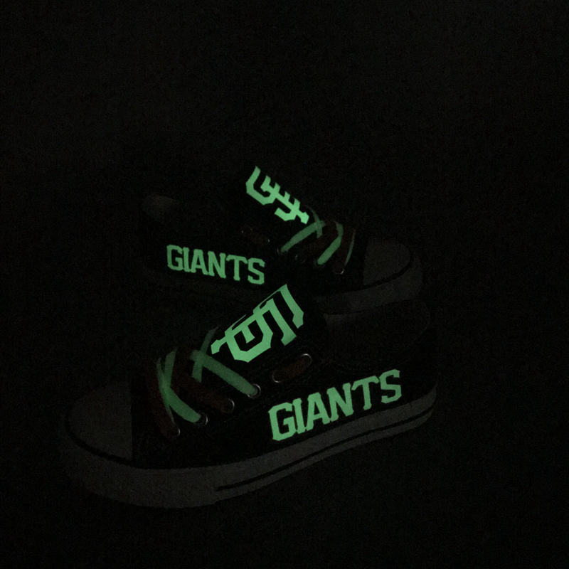 San Francisco Giants Limited Print MLB Baseball Fans Luminous Low Top Canvas Shoes Sport Sneakers T-DAC108HY