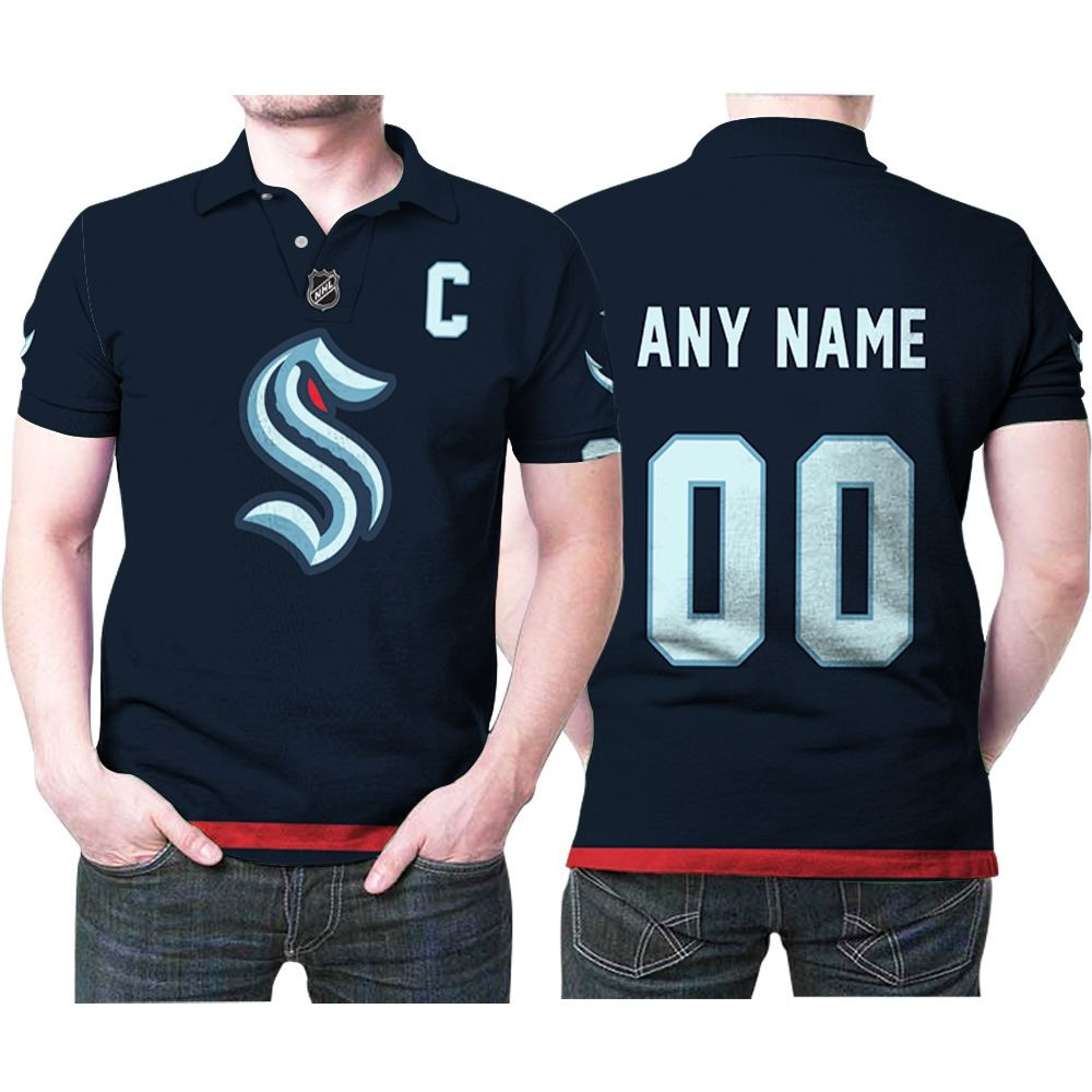 seattle kraken ice hockey team logo 2020 blue 3d all over print polo shirt 2151 1t5bp