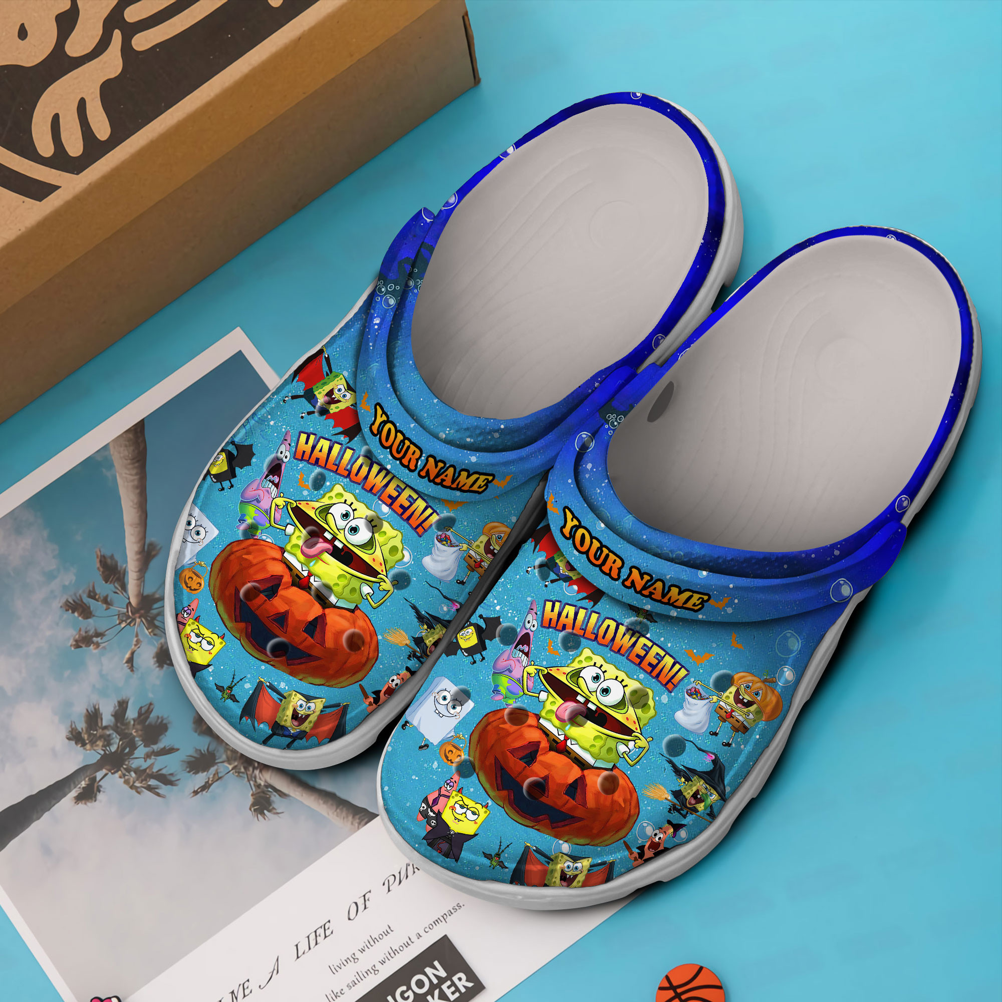 SpongeBob SquarePants Cartoon Crocs Crocband Clogs Shoes for Rainy