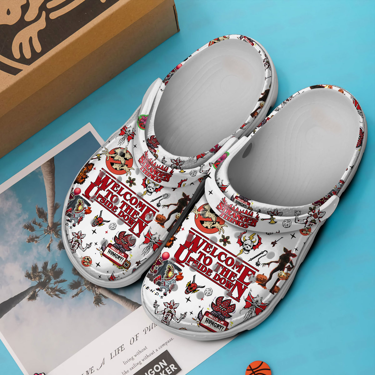 Stranger Things TV Series Crocs Crocband Clogs Shoes for Rainy Season