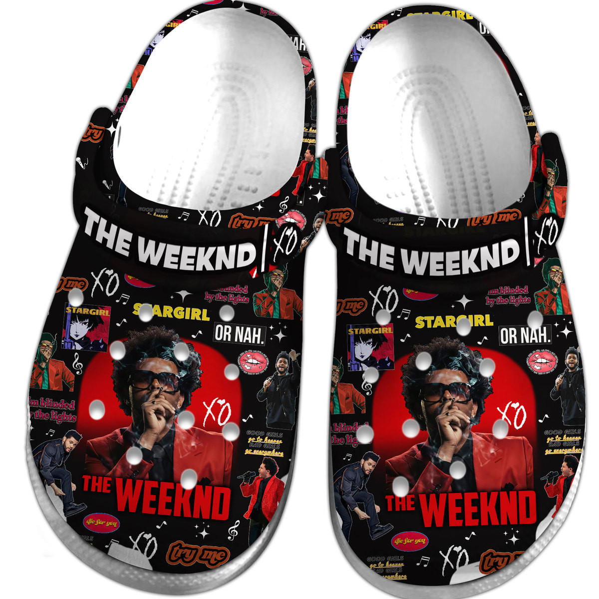 The Weeknd Music Crocs Crocband Clogs Shoes Discount for Students Rookbrand