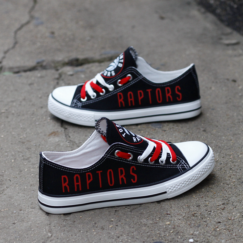 Toronto Raptors NBA Basketball Fans Low Top Canvas Shoes Sport Sneakers T-DBS66H