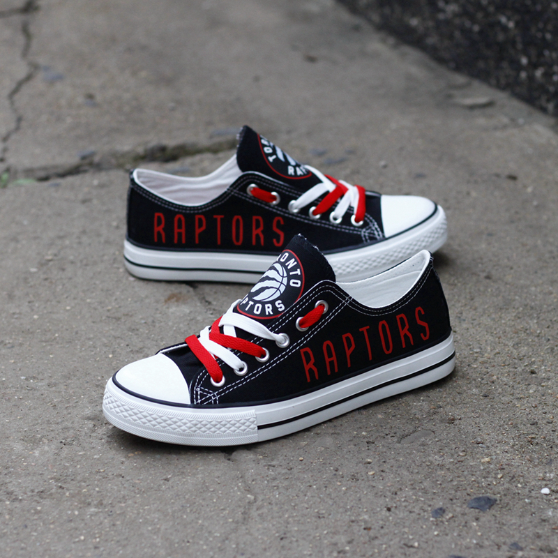 Toronto Raptors NBA Basketball Fans Low Top Canvas Shoes Sport Sneakers T-DBS66H