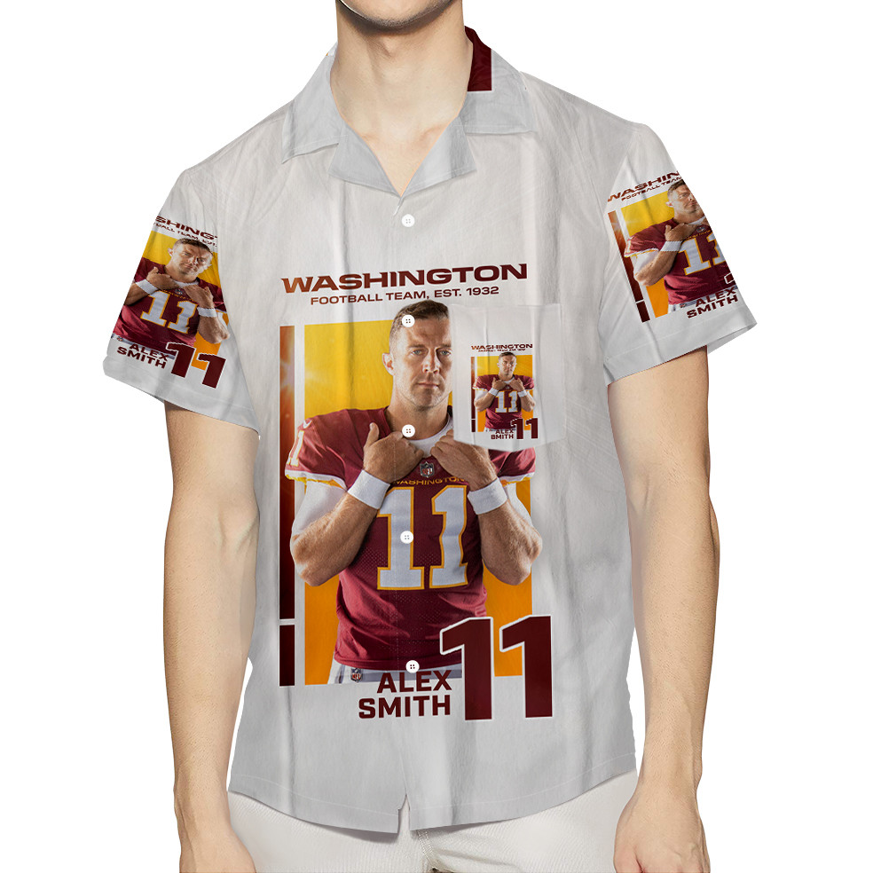 Washington Football Team Alex Smith1 3D All Over Print Summer Beach Hawaiian Shirt With Pocket washington football team alex smith1 3d all over print summer beach hawaiian shirt with pocket 3360 ftivm