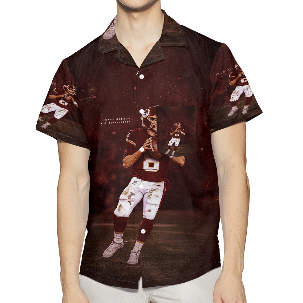 Washington Football Team Case Keenum1 3D All Over Print Summer Beach Hawaiian Shirt With Pocket washington football team case keenum1 3d all over print summer beach hawaiian shirt with pocket 9372
