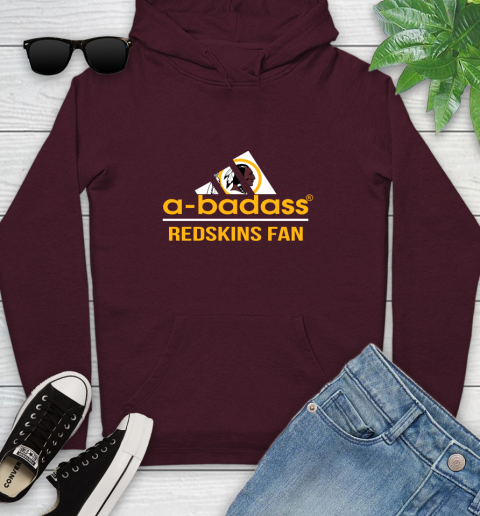 Washington Redskins NFL Football A Badass Adidas Adoring Fan Sports Youth Hoodie washington redskins nfl football a badass adidas adoring fan sports youth hoodie 5835 slblk