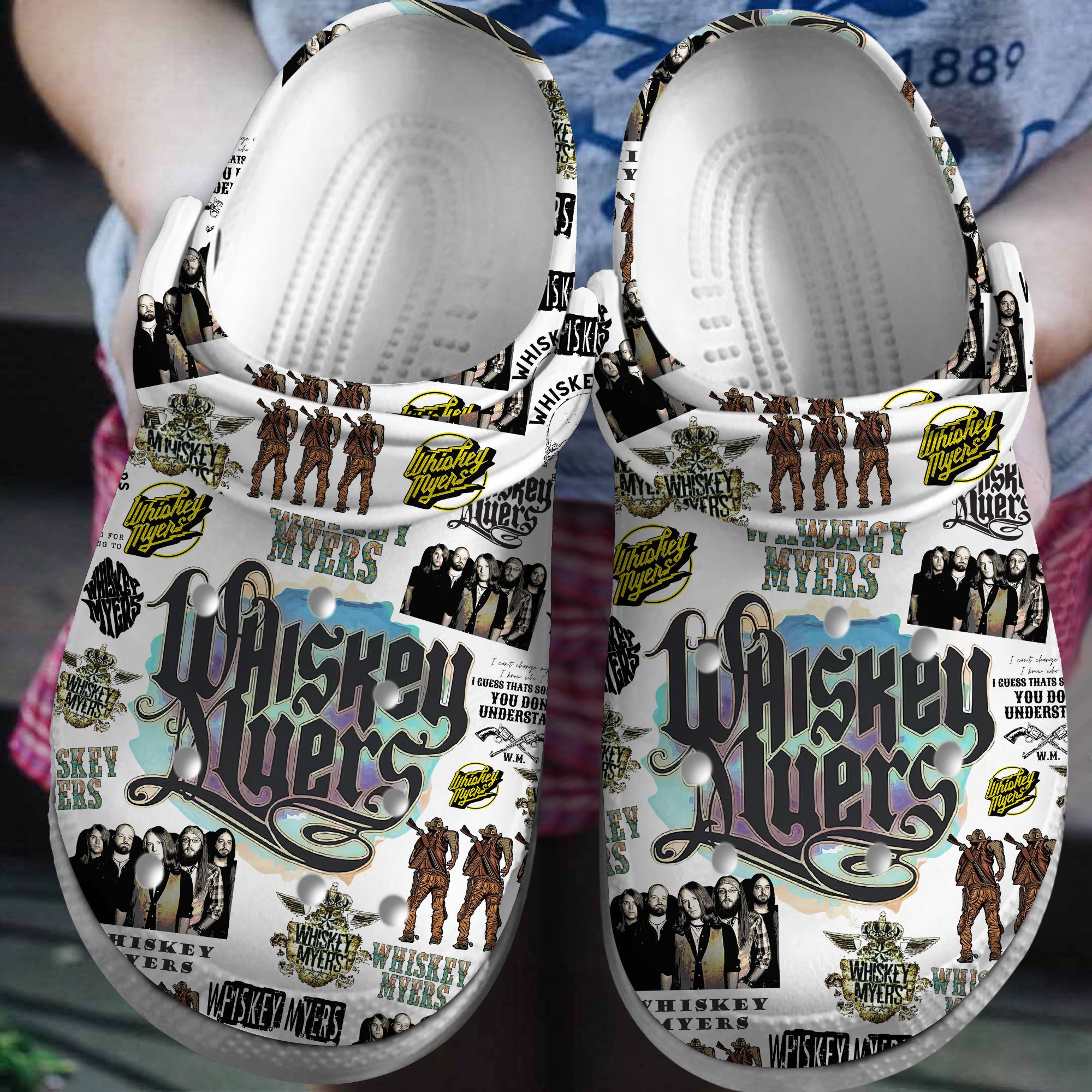 Whiskey Myers Music Crocs Crocband Clogs Shoes for Bunions Rookbrand